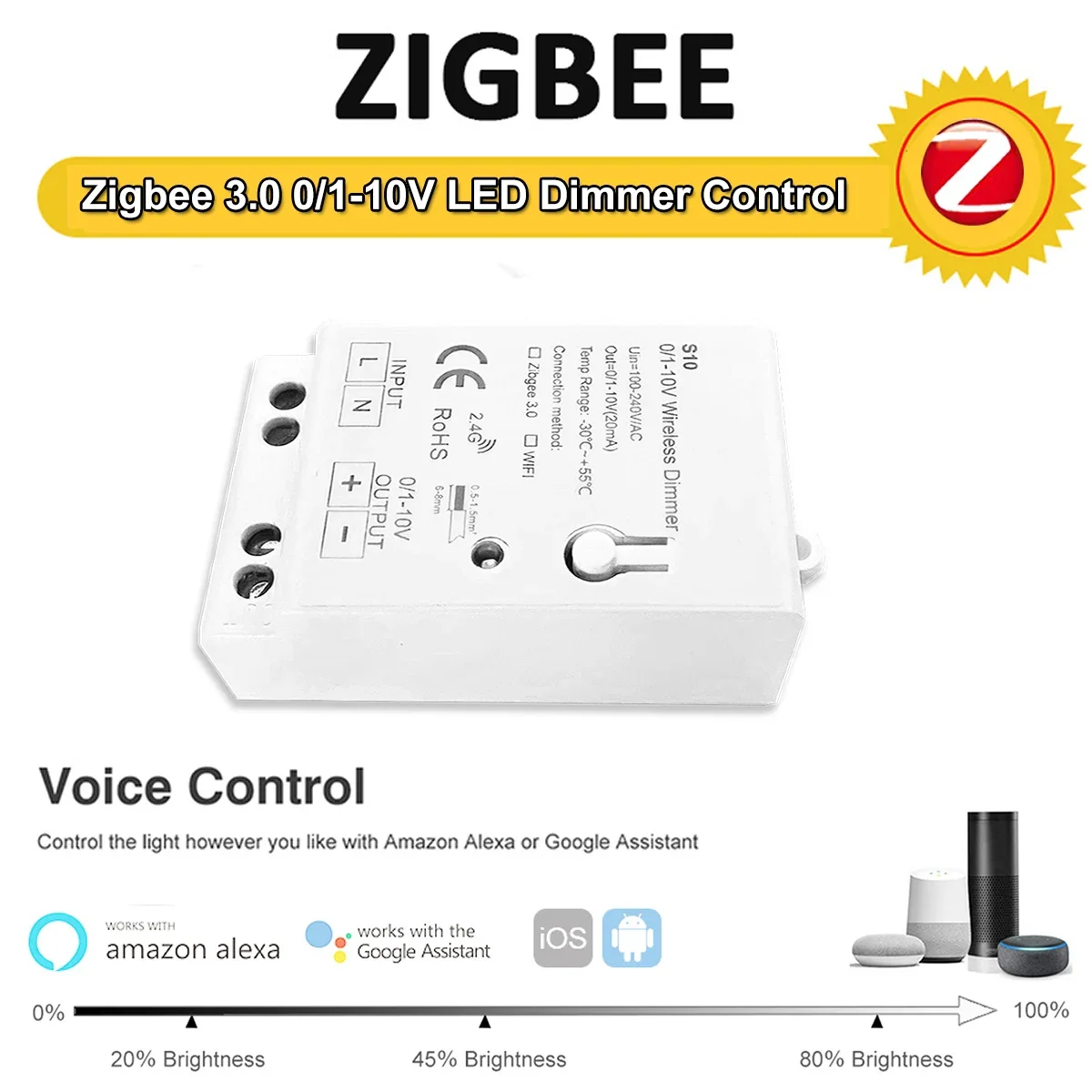 Zigbee 3.0 0-10V 1-10V Dimmer  - огляд і ціна Zigbee Coordinator Stick