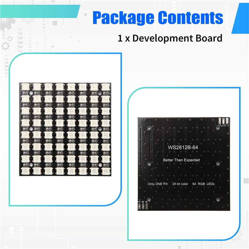 2025 Trend WS2812 LED 5050 RGB - огляд і ціна Rgb Led Matrix 8X8