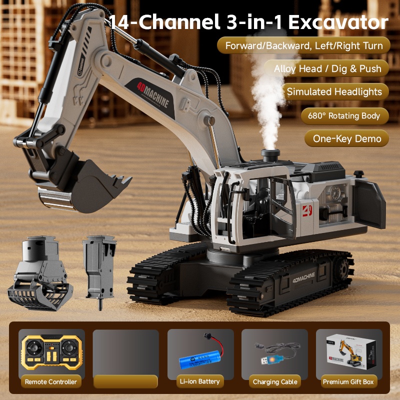 RC Alloy Excavator 14 Channel  - огляд і ціна Home Automation Tutorial