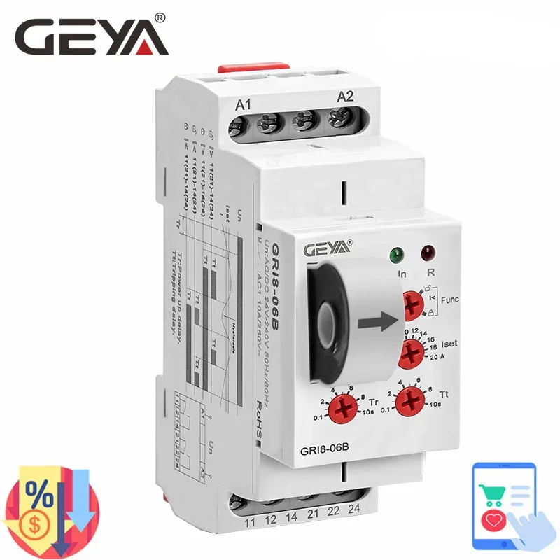 GEYA GRI8-06 AC DC Current Sen - огляд і ціна Shelly Relay Module