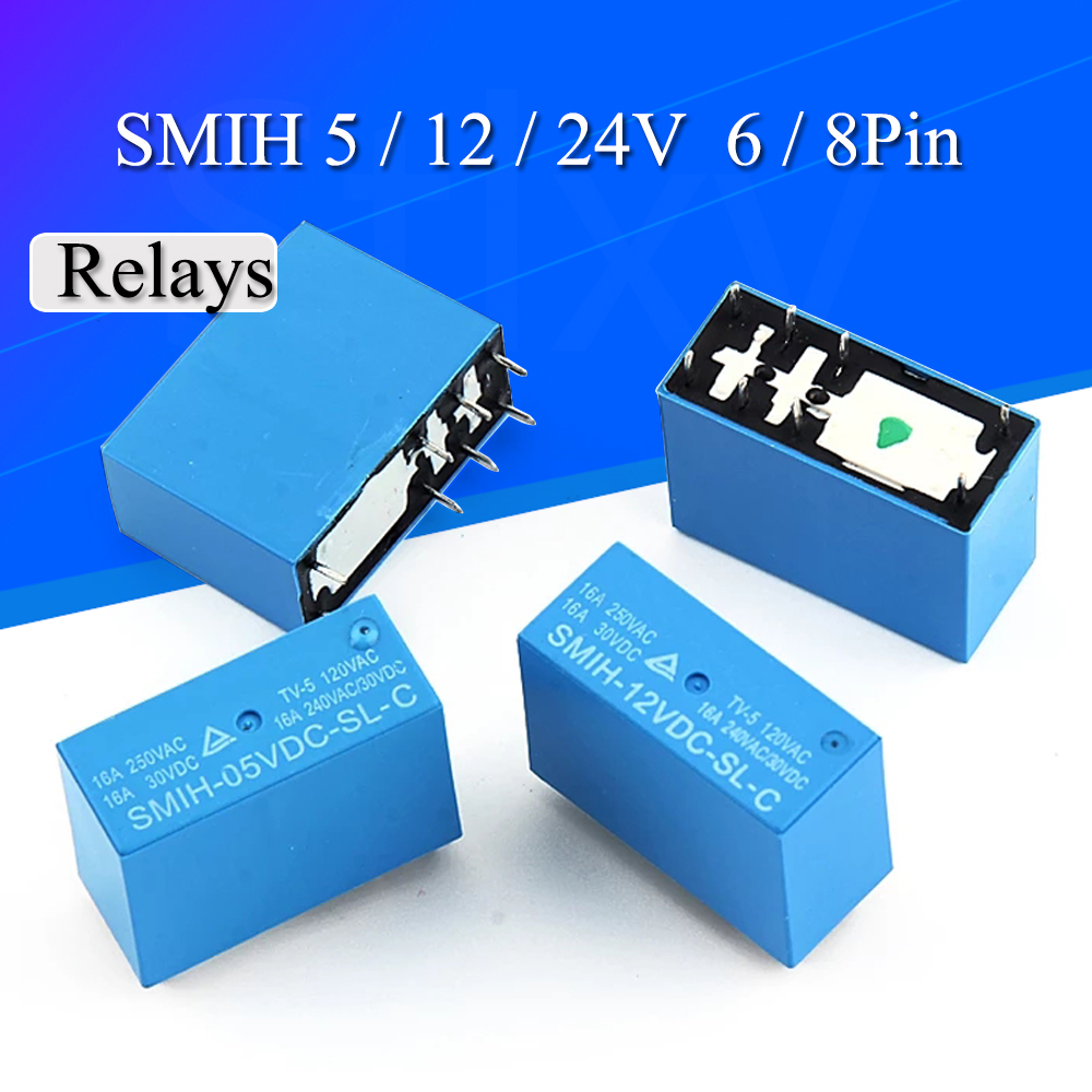2-20PCS 5v 12v 24v SMIH-05VDC- - огляд і ціна Shelly Relay Module